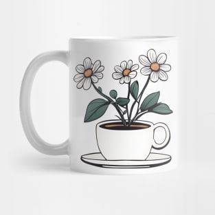 cup of Coffee With Flowers Mug